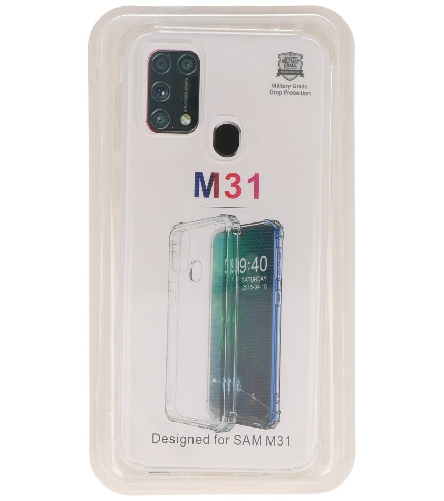 Coque en TPU antichoc pour Samsung Galaxy M31 Transparent