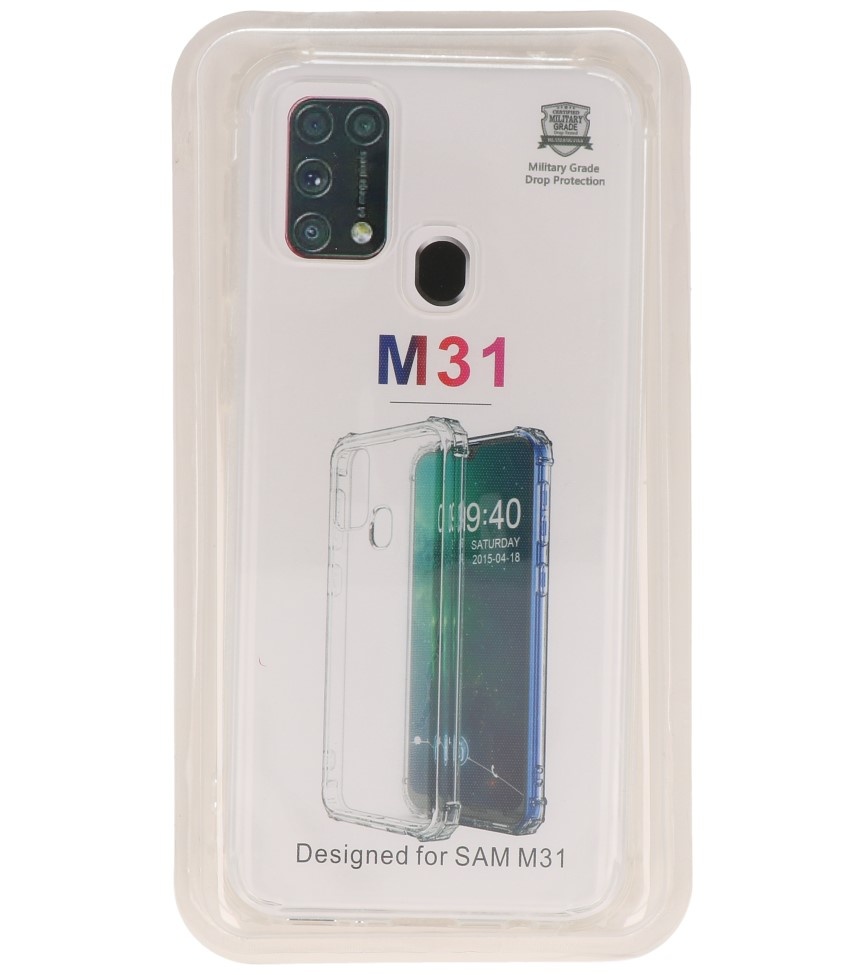 Custodia in TPU antiurto per Samsung Galaxy M31 trasparente