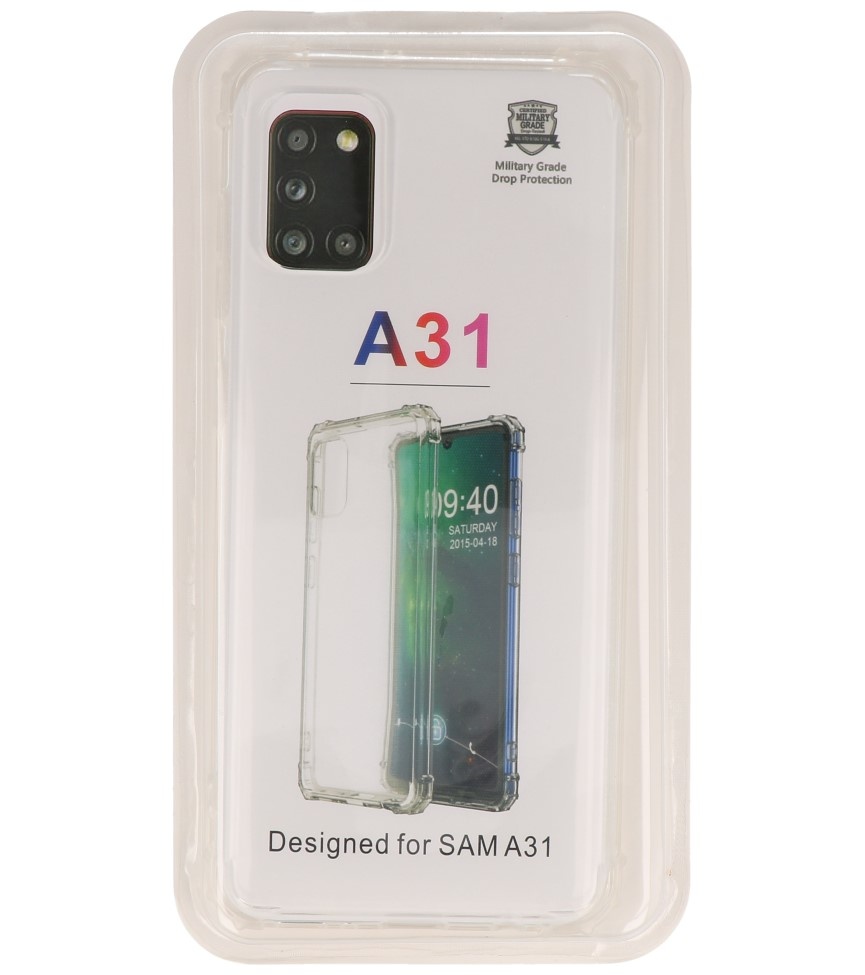 Shockproof TPU case for Samsung Galaxy A31 Transparent