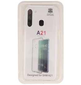 Carcasa de TPU a prueba de golpes para Samsung Galaxy A21 Transparente