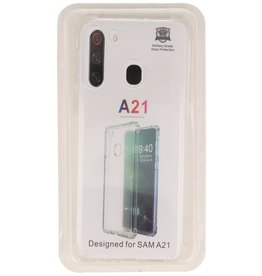 Custodia in TPU antiurto per Samsung Galaxy A21 trasparente