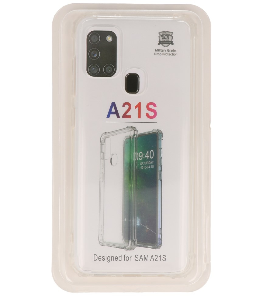 Custodia in TPU antiurto per Samsung Galaxy A21s Trasparente