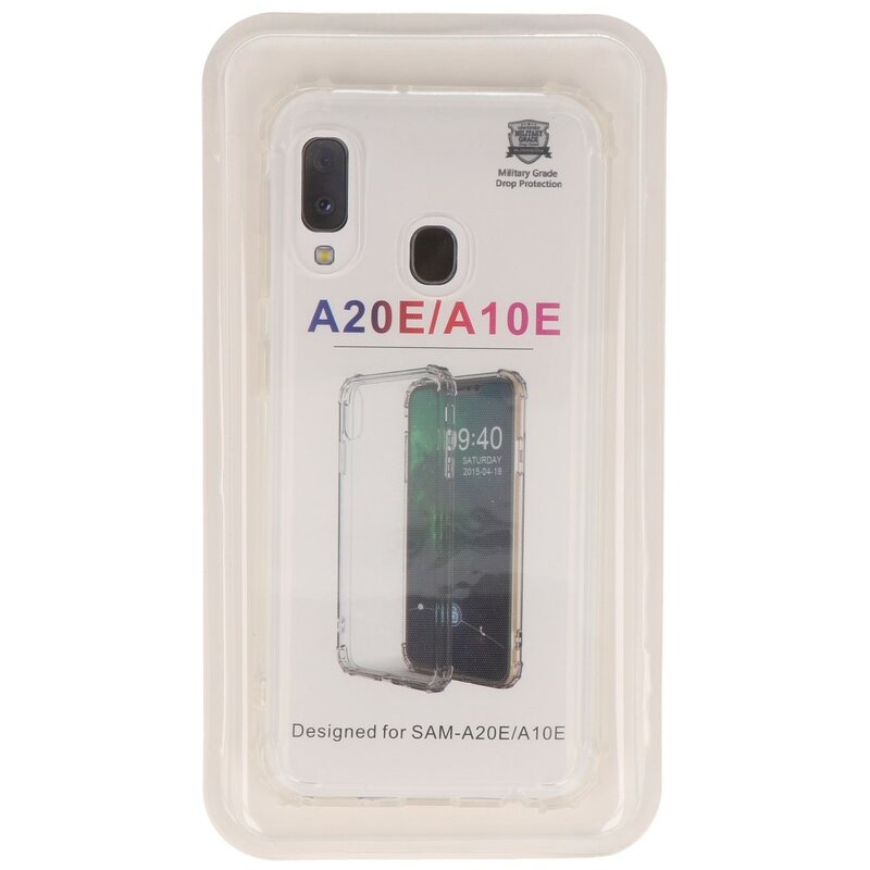Shockproof TPU case for Samsung Galaxy A20e Transparent