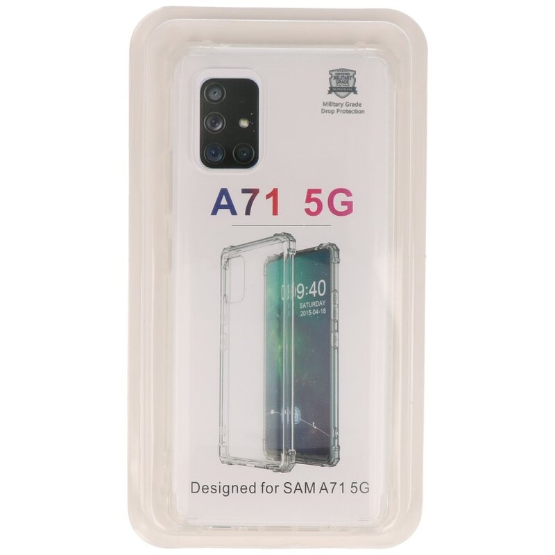 Carcasa de TPU a prueba de golpes para Samsung Galaxy A71 5G Transparente