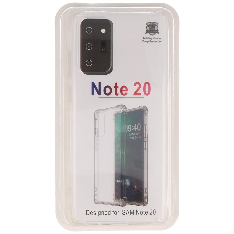 Custodia in TPU antiurto per Samsung Galaxy Note 20 Trasparente