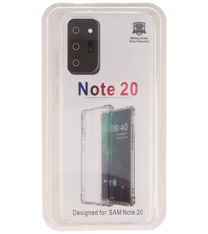 Custodia in TPU antiurto per Samsung Galaxy Note 20 Trasparente