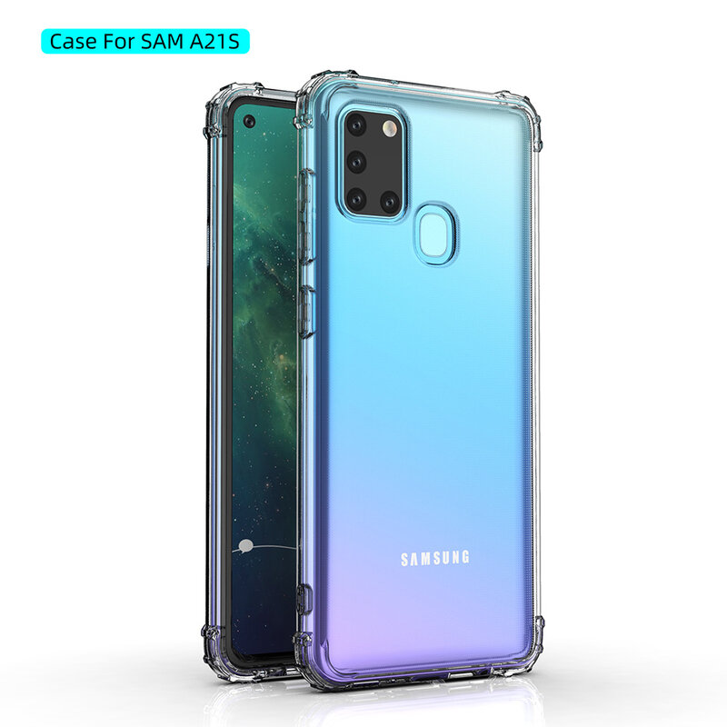 Coque en TPU antichoc pour Samsung Galaxy A21s Transparent