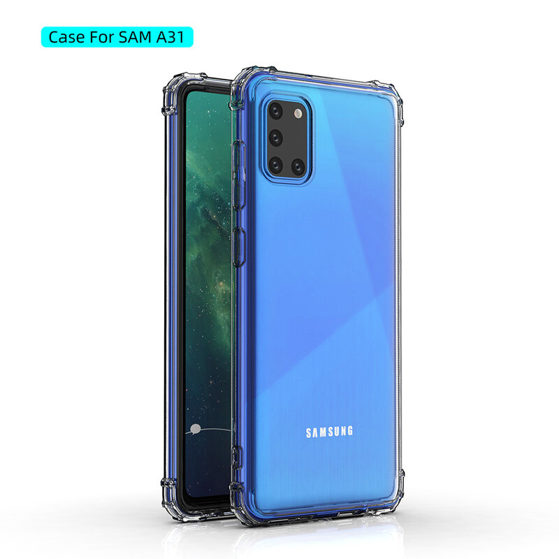 Stoßfeste TPU-Hülle für Samsung Galaxy A31 Transparent