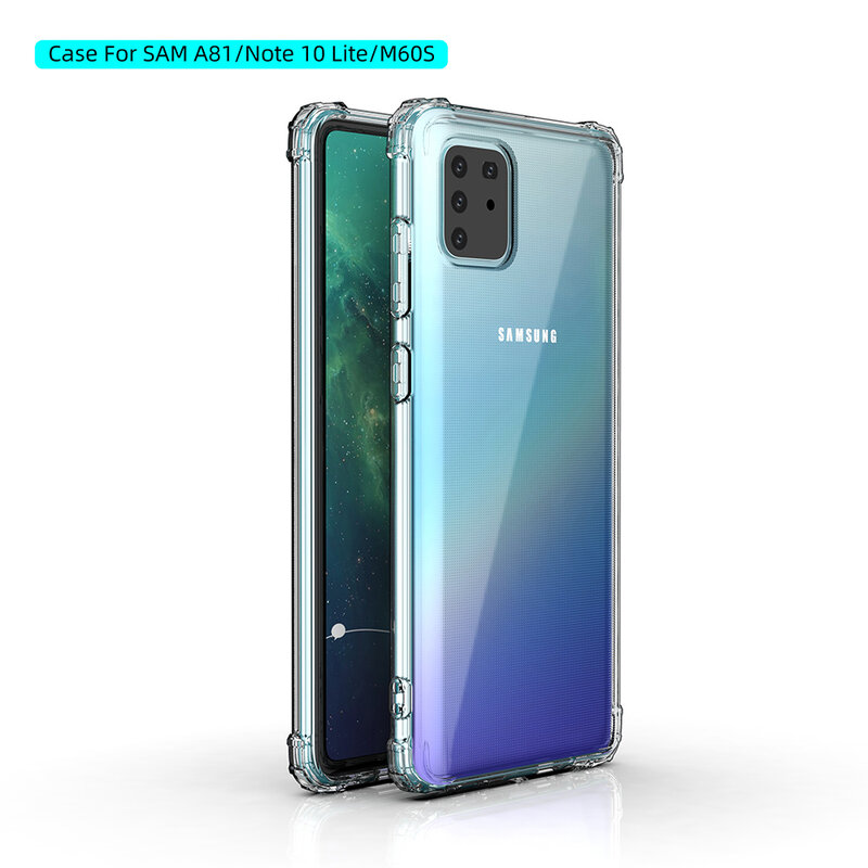 Custodia in TPU antiurto per Samsung Note 10 Lite trasparente