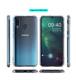 Carcasa de TPU a prueba de golpes para Samsung Galaxy A20 Transparente