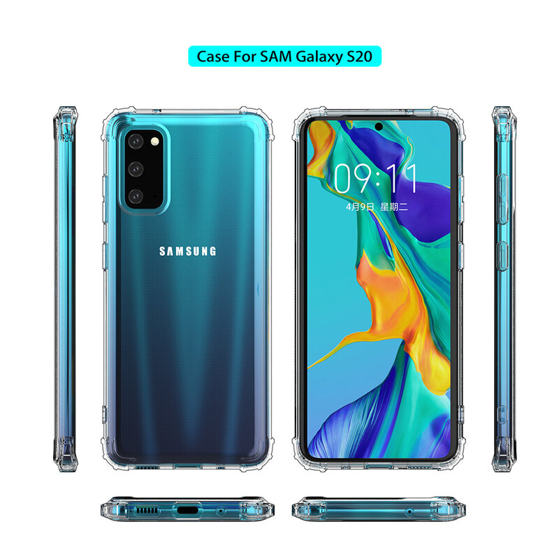 Schokbestendig transparant TPU hoesje voor Samsung Galaxy S20