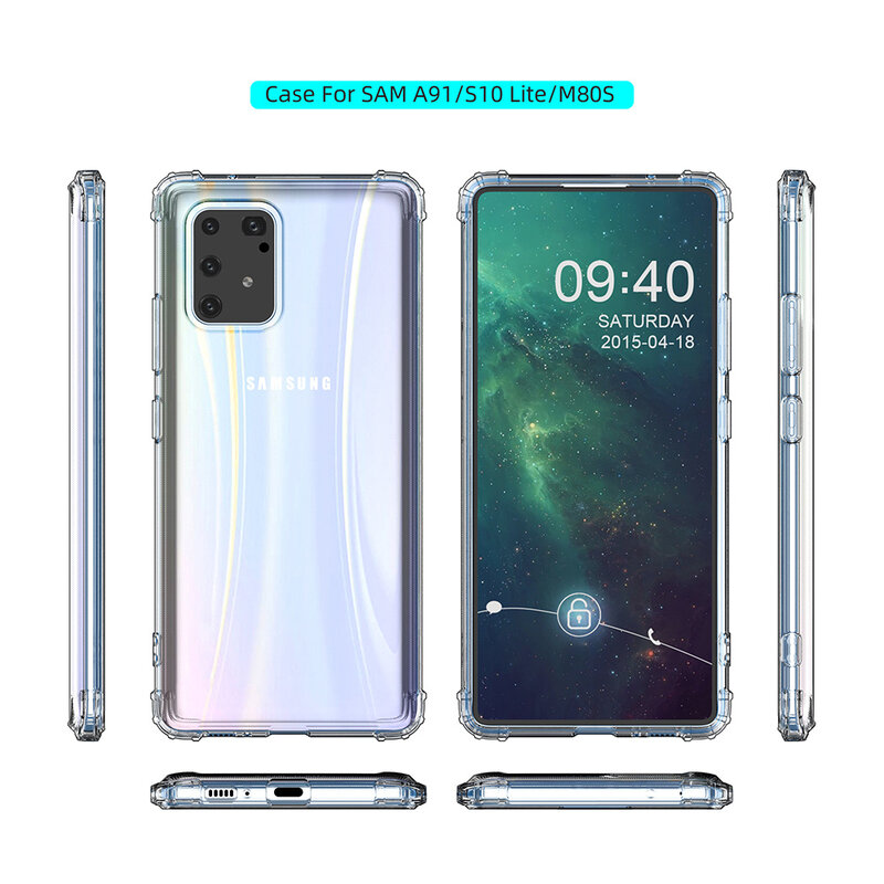 Custodia in TPU trasparente antiurto per Samsung Galaxy S10 Lite