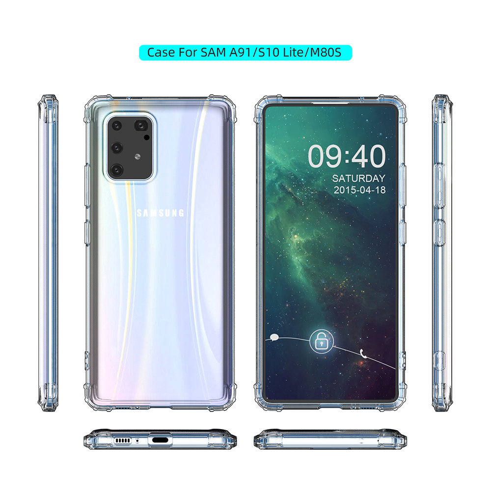 Stødfast transparent TPU taske til Samsung Galaxy S10 Lite