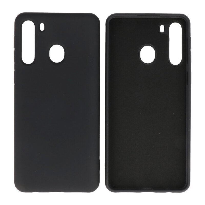 Custodia in TPU colore moda per Samsung Galaxy A21 nera