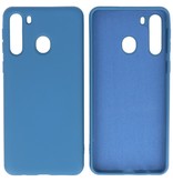 2.0mm Dikke Fashion Color TPU Hoesje Samsung Galaxy A21 Navy