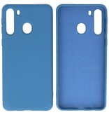 Coque en TPU Fashion Color Samsung Galaxy A21 Bleu Marine