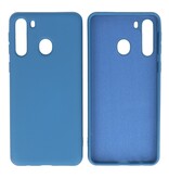 2.0mm Dikke Fashion Color TPU Hoesje Samsung Galaxy A21 Navy