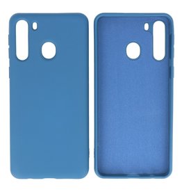 2.0mm Dikke Fashion Color TPU Hoesje Samsung Galaxy A21 Navy