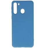 2.0mm Dikke Fashion Color TPU Hoesje Samsung Galaxy A21 Navy