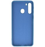 Coque en TPU Fashion Color Samsung Galaxy A21 Bleu Marine