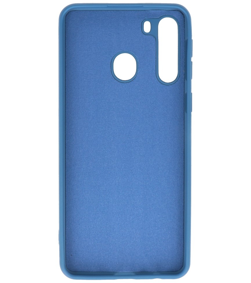 Coque en TPU Fashion Color Samsung Galaxy A21 Bleu Marine