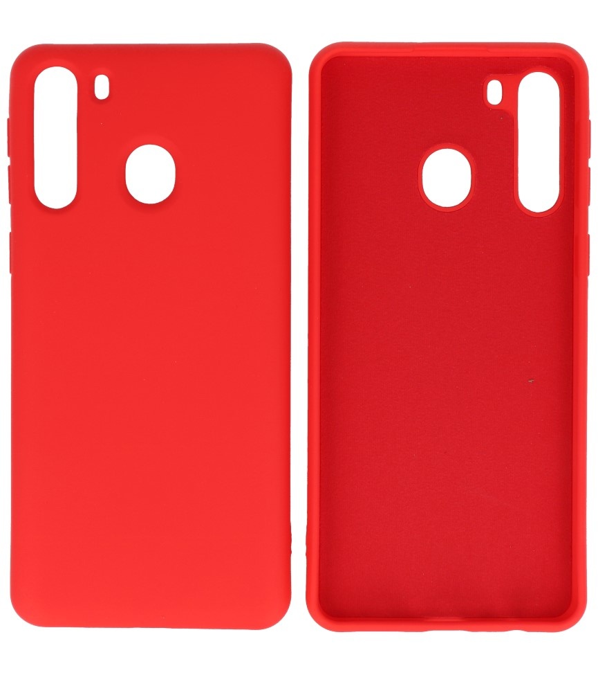 Fashion Color TPU Hoesje Samsung Galaxy A21 Rood