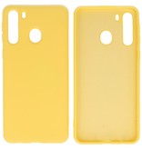 2.0mm Dikke Fashion Color TPU Hoesje Samsung Galaxy A21 Geel