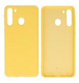 Custodia in TPU colore moda per Samsung Galaxy A21 gialla