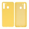 2.0mm Dikke Fashion Color TPU Hoesje Samsung Galaxy A21 Geel