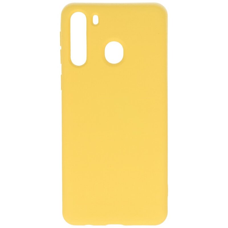 Custodia in TPU colore moda per Samsung Galaxy A21 gialla