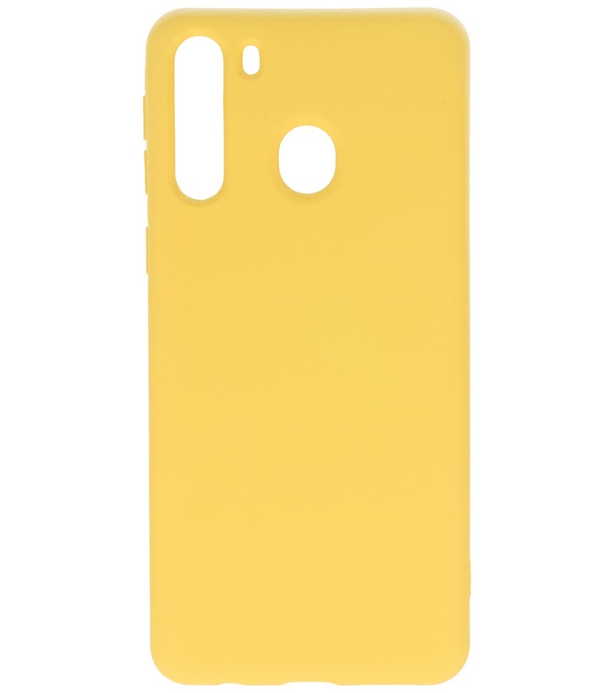 Custodia in TPU colore moda per Samsung Galaxy A21 gialla