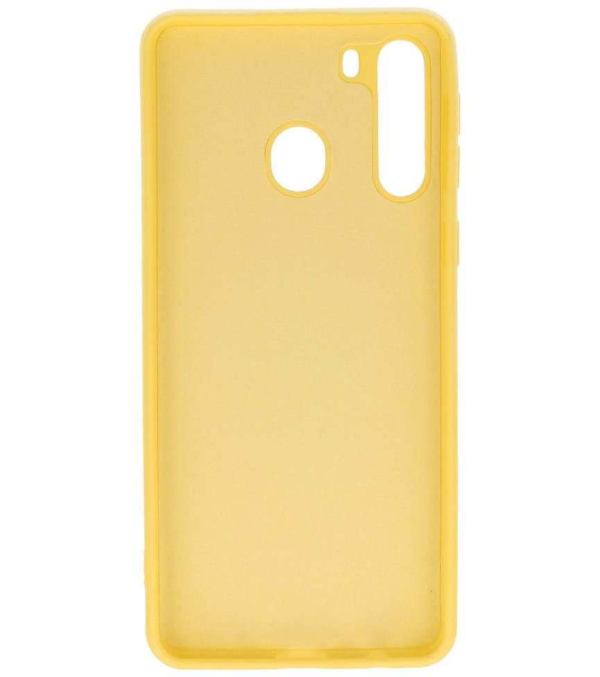Custodia in TPU colore moda per Samsung Galaxy A21 gialla