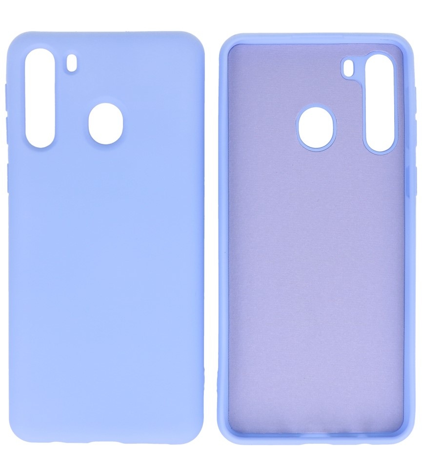 Fashion Color TPU Case Samsung Galaxy A21 Purple