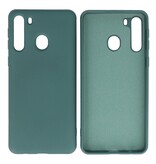 Custodia in TPU colore moda Samsung Galaxy A21 verde scuro