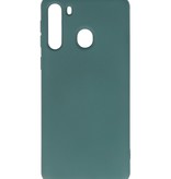 2.0mm Dikke Fashion Color TPU Hoesje Samsung Galaxy A21 Donker Groen