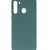 Estuche de TPU en color de moda Samsung Galaxy A21 Verde oscuro