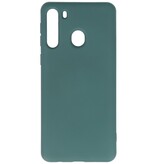Custodia in TPU colore moda Samsung Galaxy A21 verde scuro