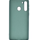 Estuche de TPU en color de moda Samsung Galaxy A21 Verde oscuro