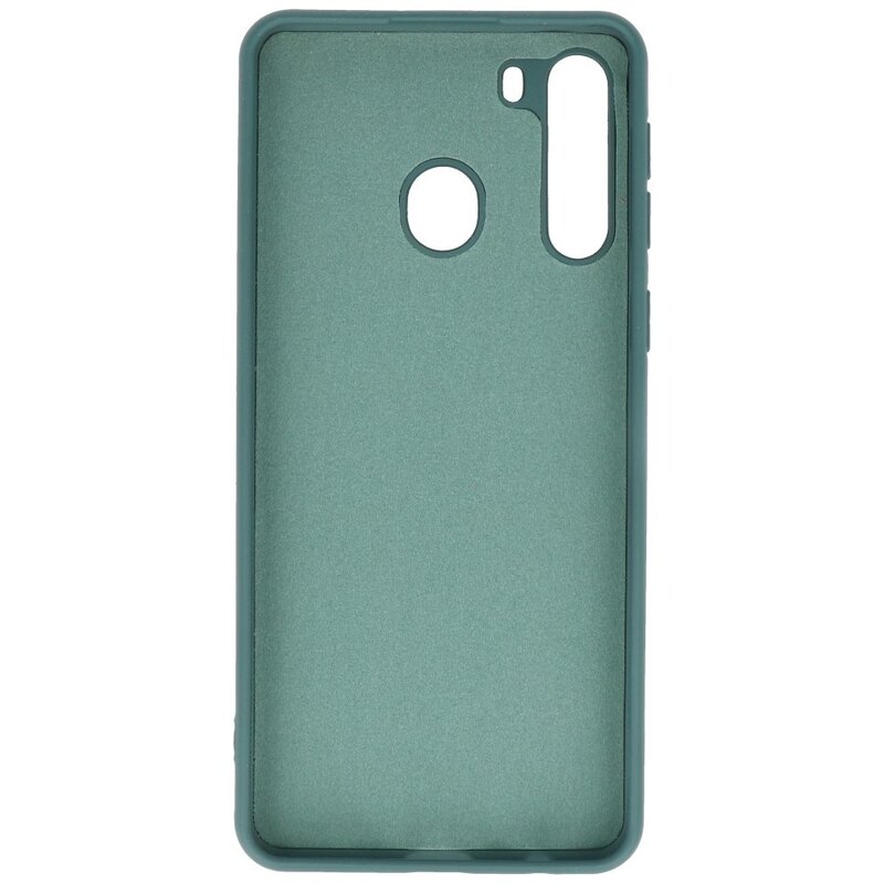 Custodia in TPU colore moda Samsung Galaxy A21 verde scuro