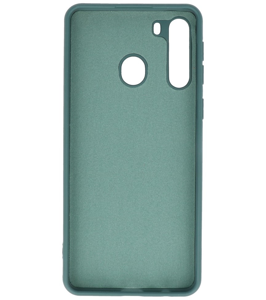 Estuche de TPU en color de moda Samsung Galaxy A21 Verde oscuro