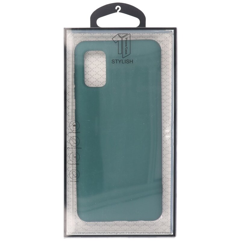 Custodia in TPU colore moda Samsung Galaxy A21 verde scuro