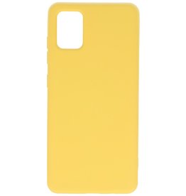 2.0mm Dikke Fashion Color TPU Hoesje Samsung Galaxy A31 Geel