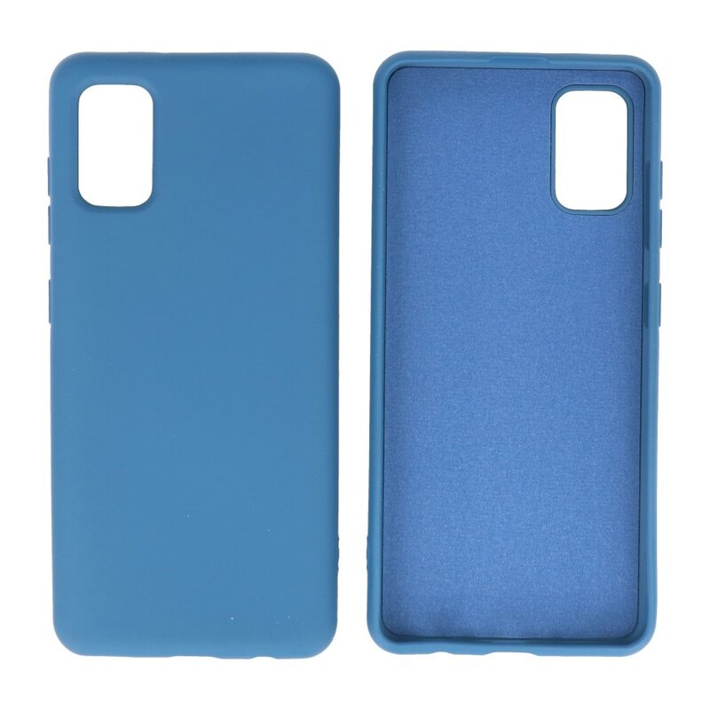 Carcasa de TPU en color de moda Samsung Galaxy A41 Azul marino