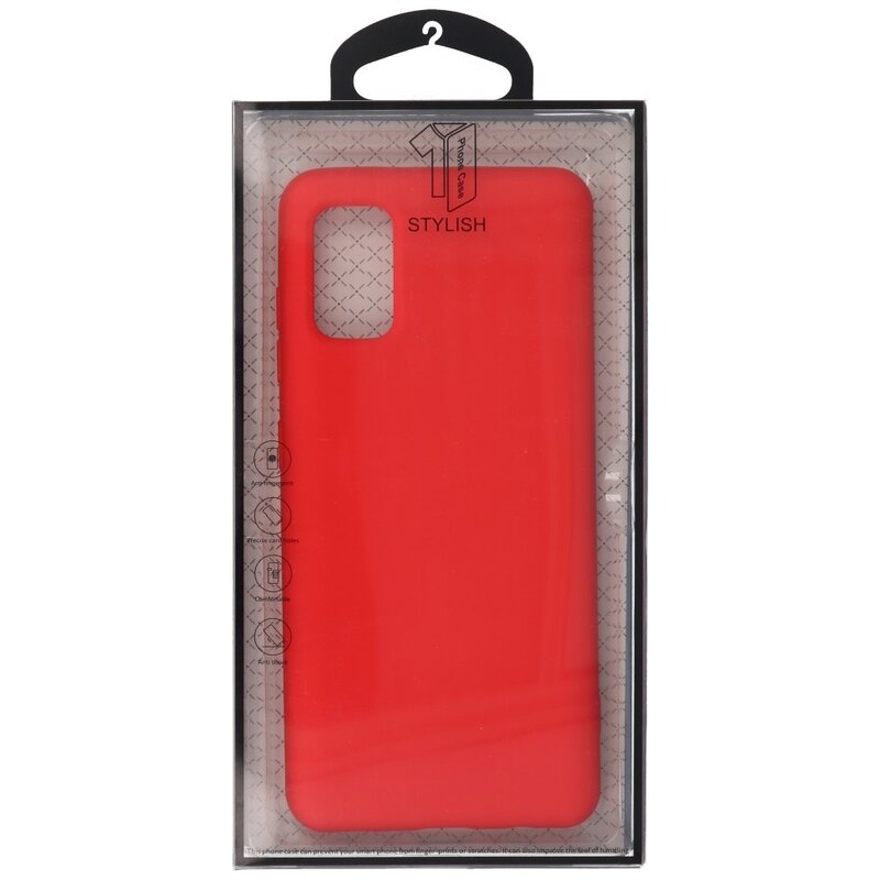 Custodia in TPU color moda per Samsung Galaxy A41 rossa