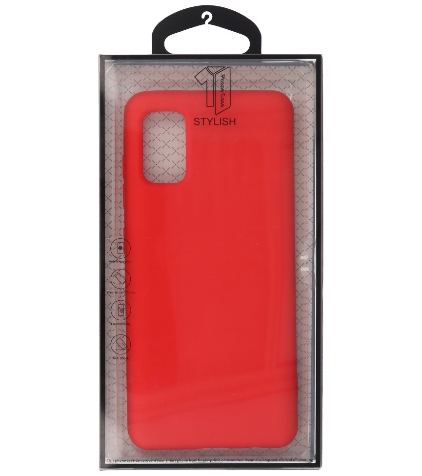 Fashion Color TPU Cover Samsung Galaxy A41 Rød