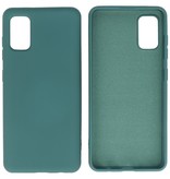 Estuche de TPU en color de moda Samsung Galaxy A41 Verde oscuro