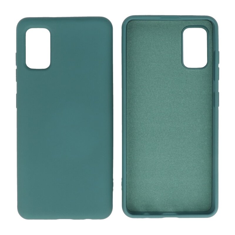 Estuche de TPU en color de moda Samsung Galaxy A41 Verde oscuro
