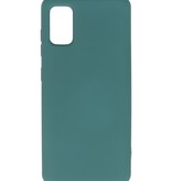 Estuche de TPU en color de moda Samsung Galaxy A41 Verde oscuro