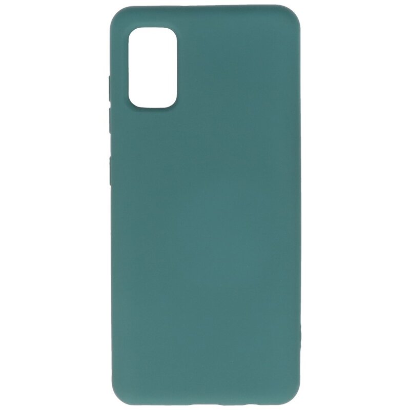Estuche de TPU en color de moda Samsung Galaxy A41 Verde oscuro
