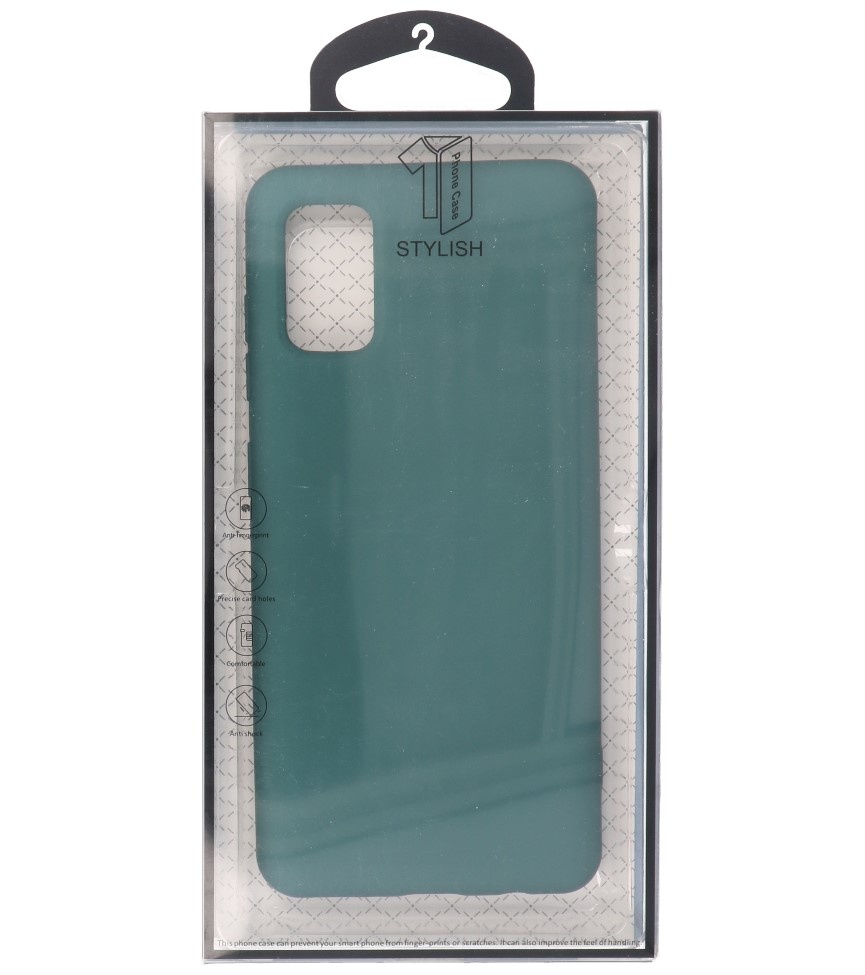 Custodia in TPU colore moda Samsung Galaxy A41 verde scuro